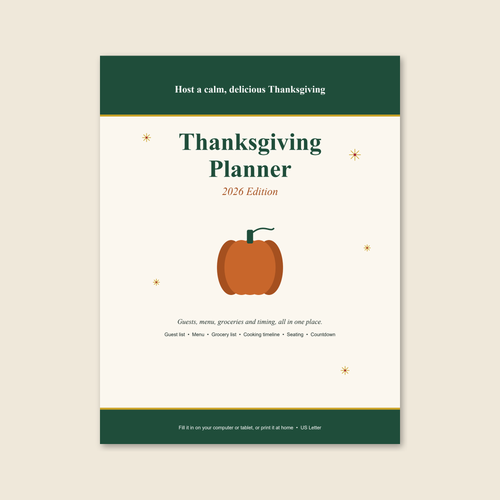 Thanksgiving Planner 2026 cover